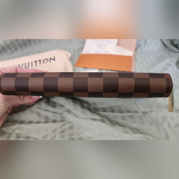 New Authentic Louis Vuitton Long Zippy Organizer Wallet Damier Ebene - Picture 10 of 11